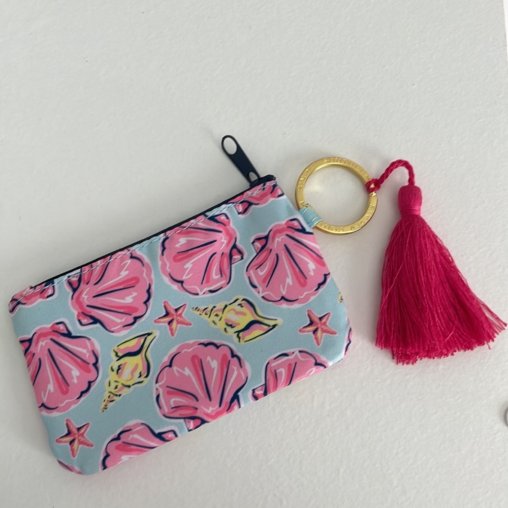 Simply Southern ID Card Holder Key Chain Ring Wallet